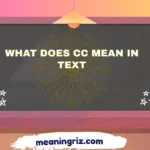 what does cc mean in text