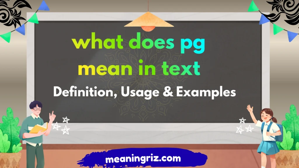what does pg mean in text