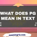 what does pg mean in text