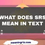 what does srs mean in text