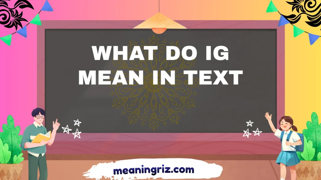 what do ig mean in text