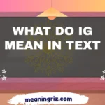 what do ig mean in text