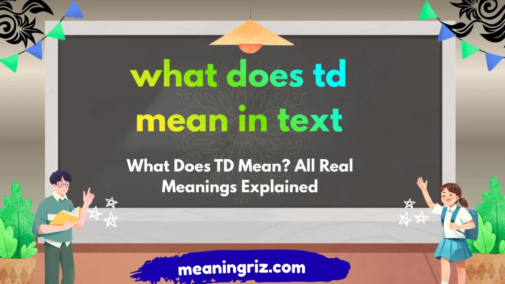 what does td mean in text