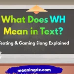 What Does WH Mean in Text?