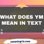 what does ym mean in text