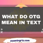 what do otg mean in text