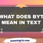 what does byt mean in text