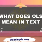 what does ols mean in text