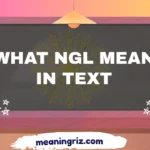 what ngl mean in text