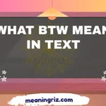 what btw mean in text