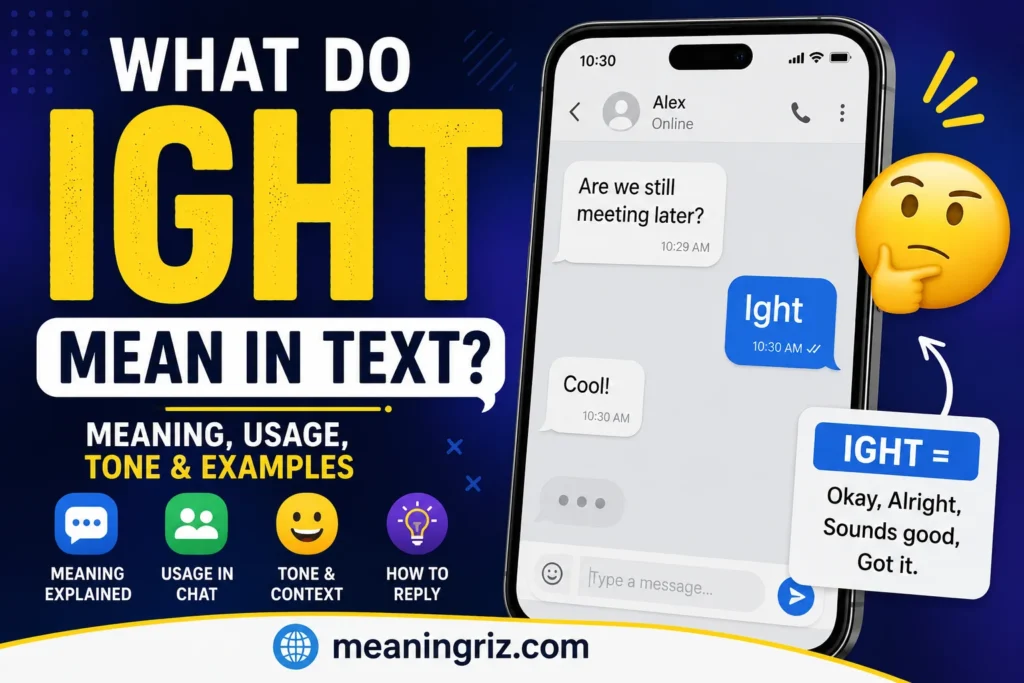 what do ight mean in text