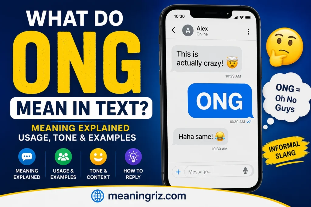 what do ong mean in text