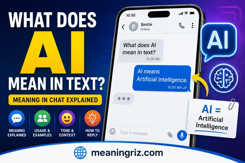 what does ai mean in text