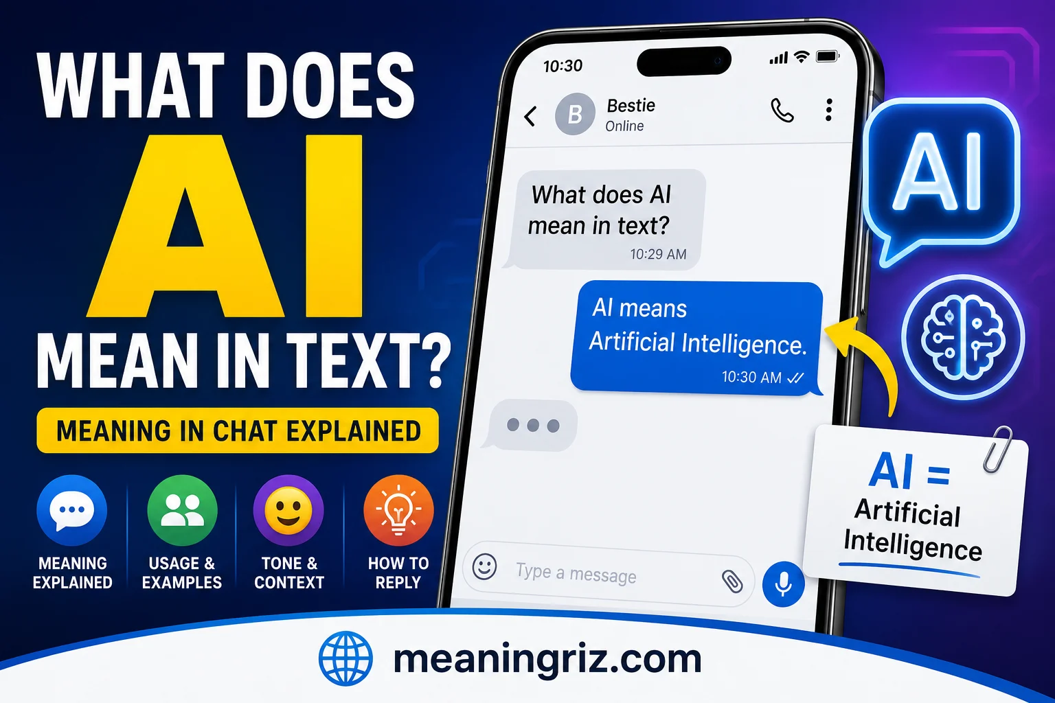 what does ai mean in text