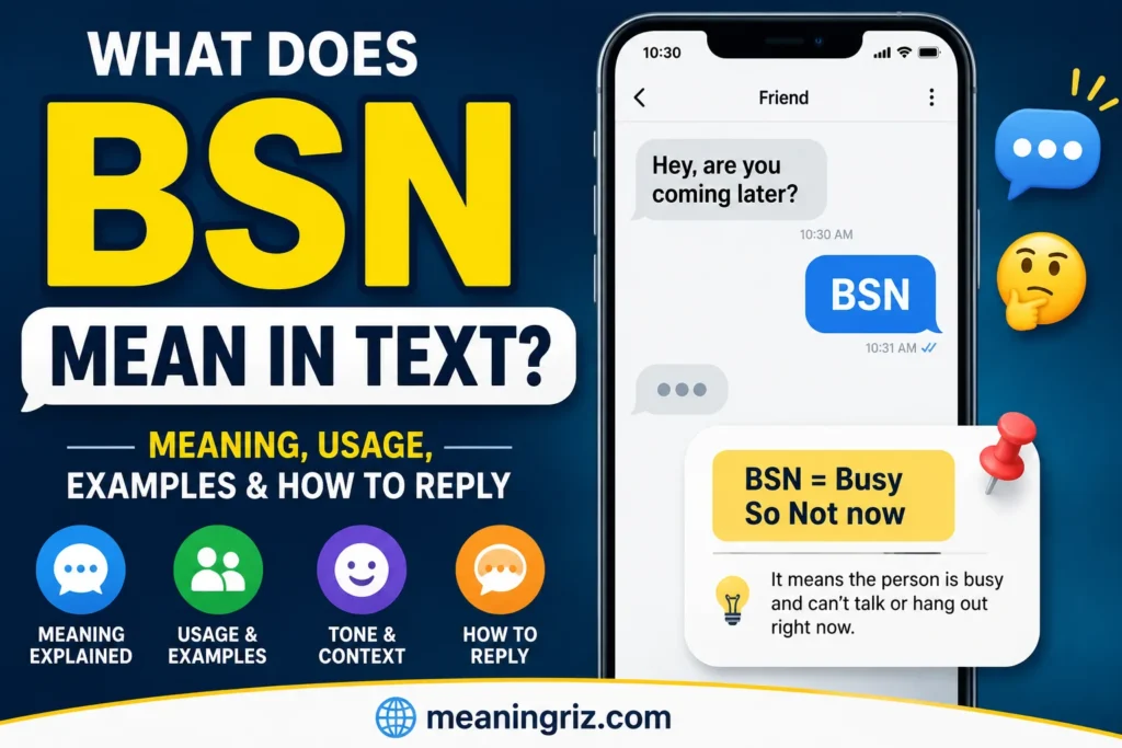 what does bsn mean in text