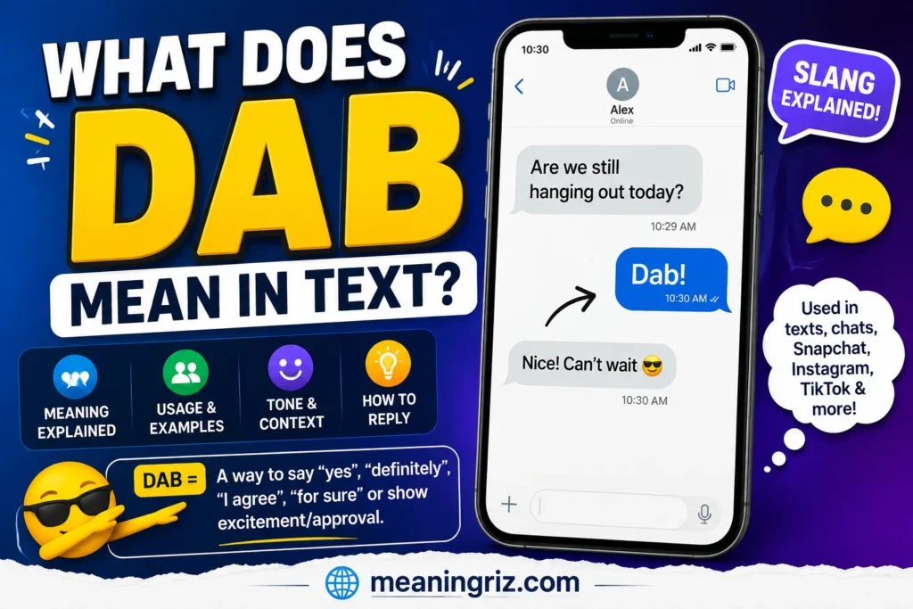 what does dab mean in text