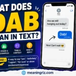 what does dab mean in text
