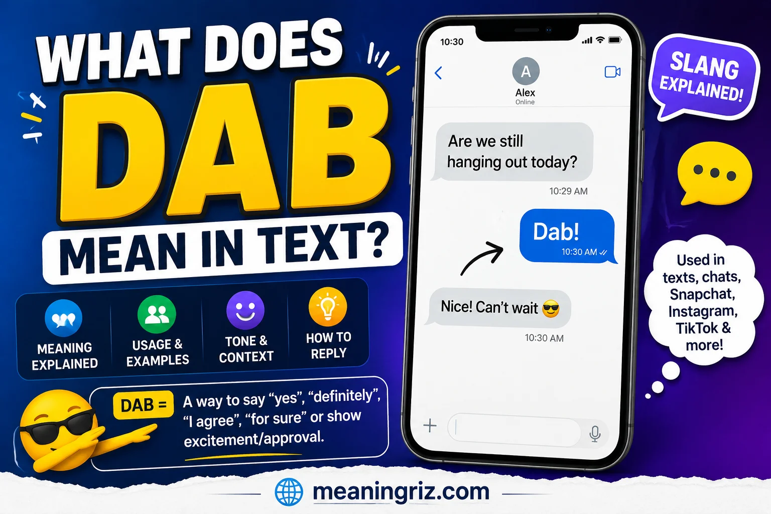 what does dab mean in text