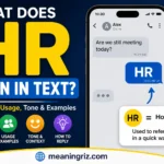what does hr mean in text