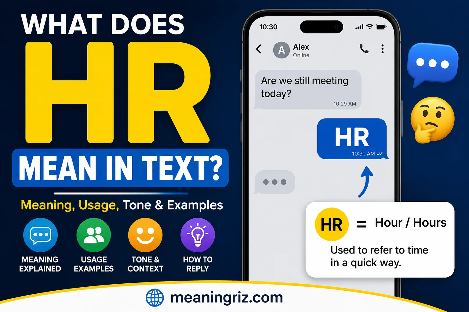 what does hr mean in text
