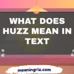 what does huzz mean in text