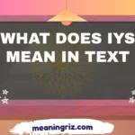 what does iys mean in text