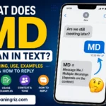 what does md mean in text