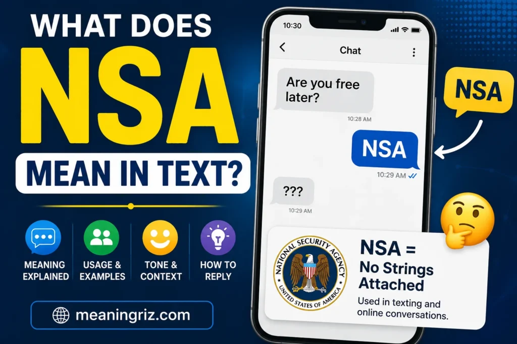 what does nsa mean in text