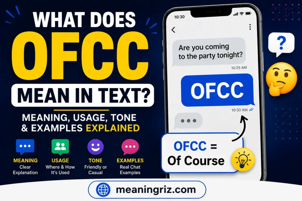 what does ofcc mean in text