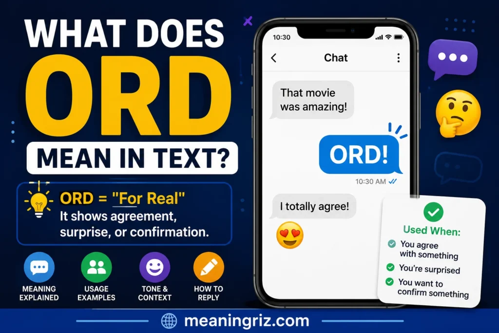 what does ord mean in text