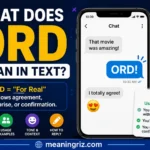 what does ord mean in text