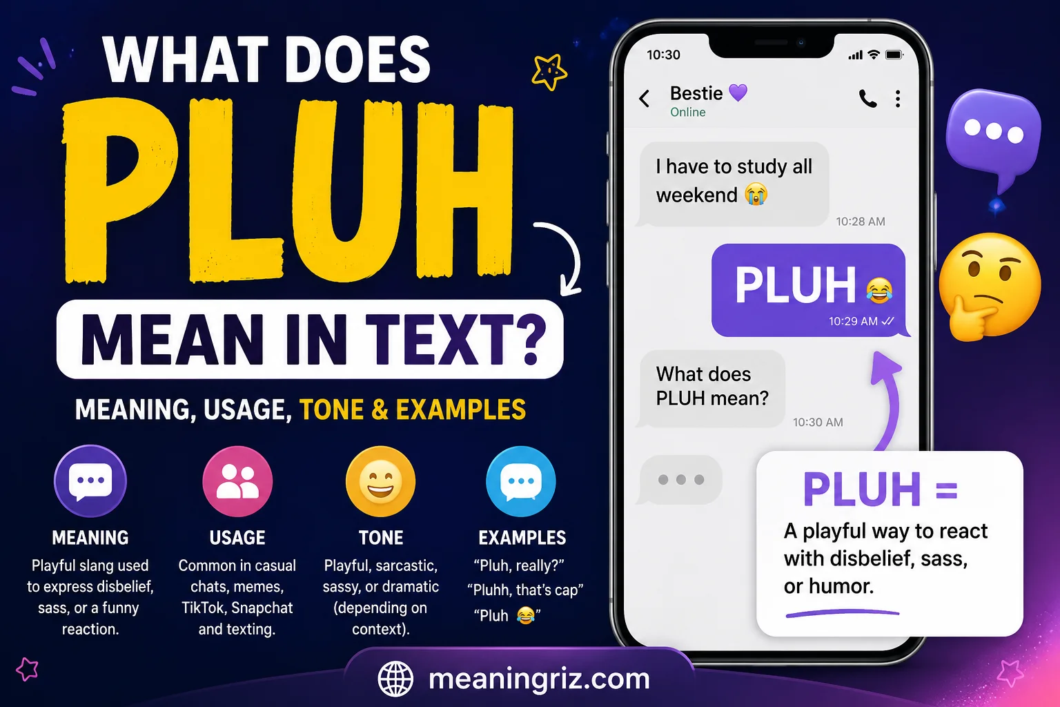 what does pluh mean in text