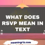 what does rsvp mean in text