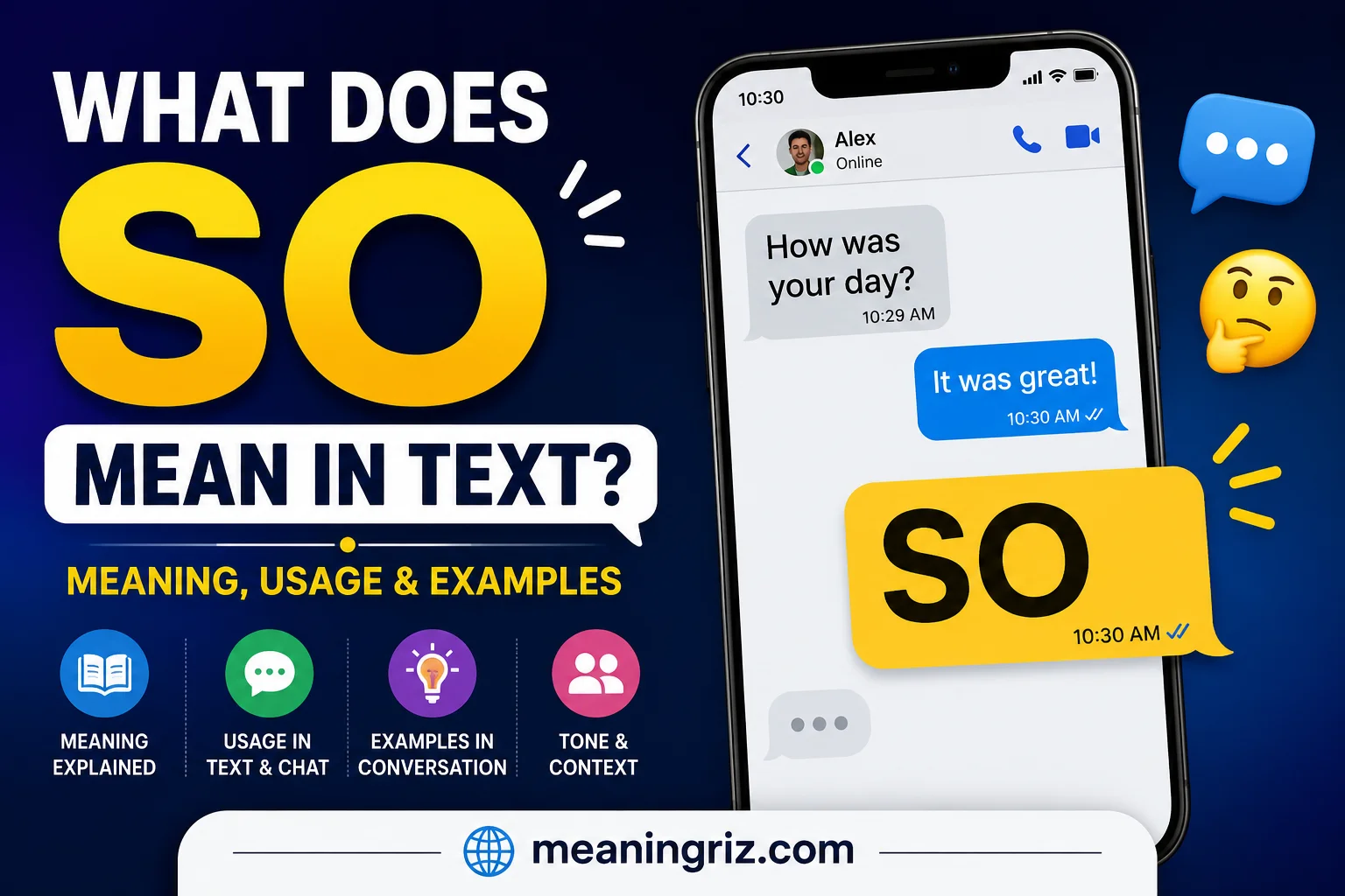 what does so mean in text
