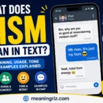 what does tism mean in text