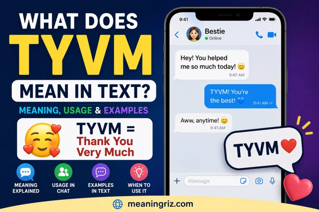 what does tyvm mean in text