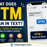 what dtm mean in text
