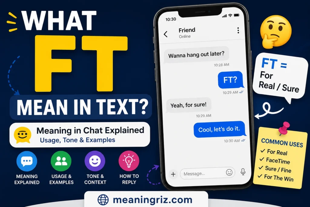 what ft mean in text