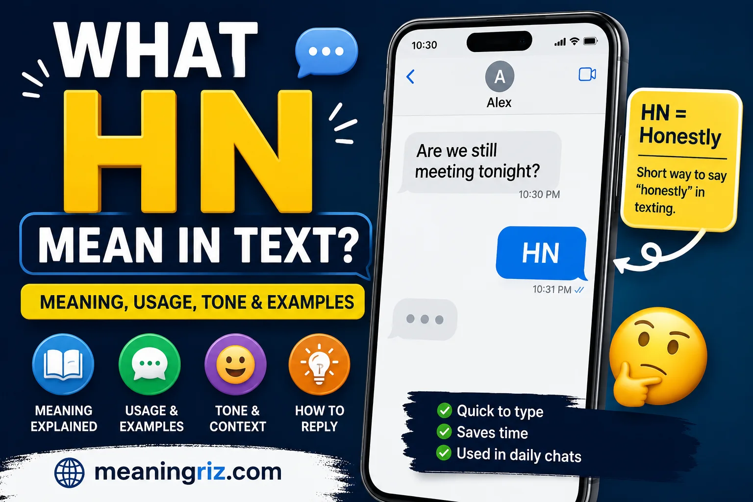 what hn mean in text