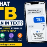 what tb mean in text