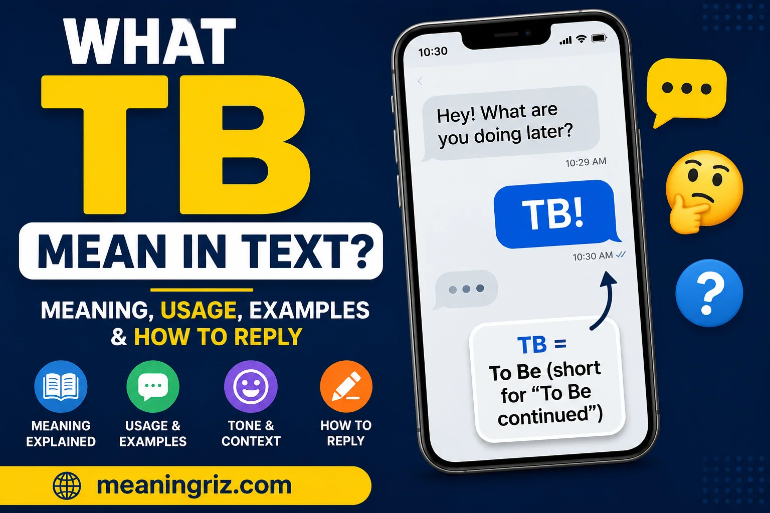 what tb mean in text