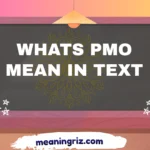 whats pmo mean in text