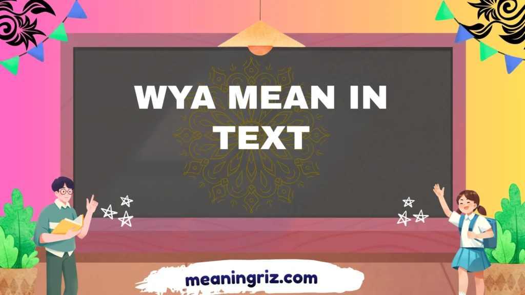 wya mean in text