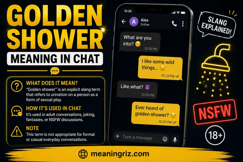 golden shower meaning in chat