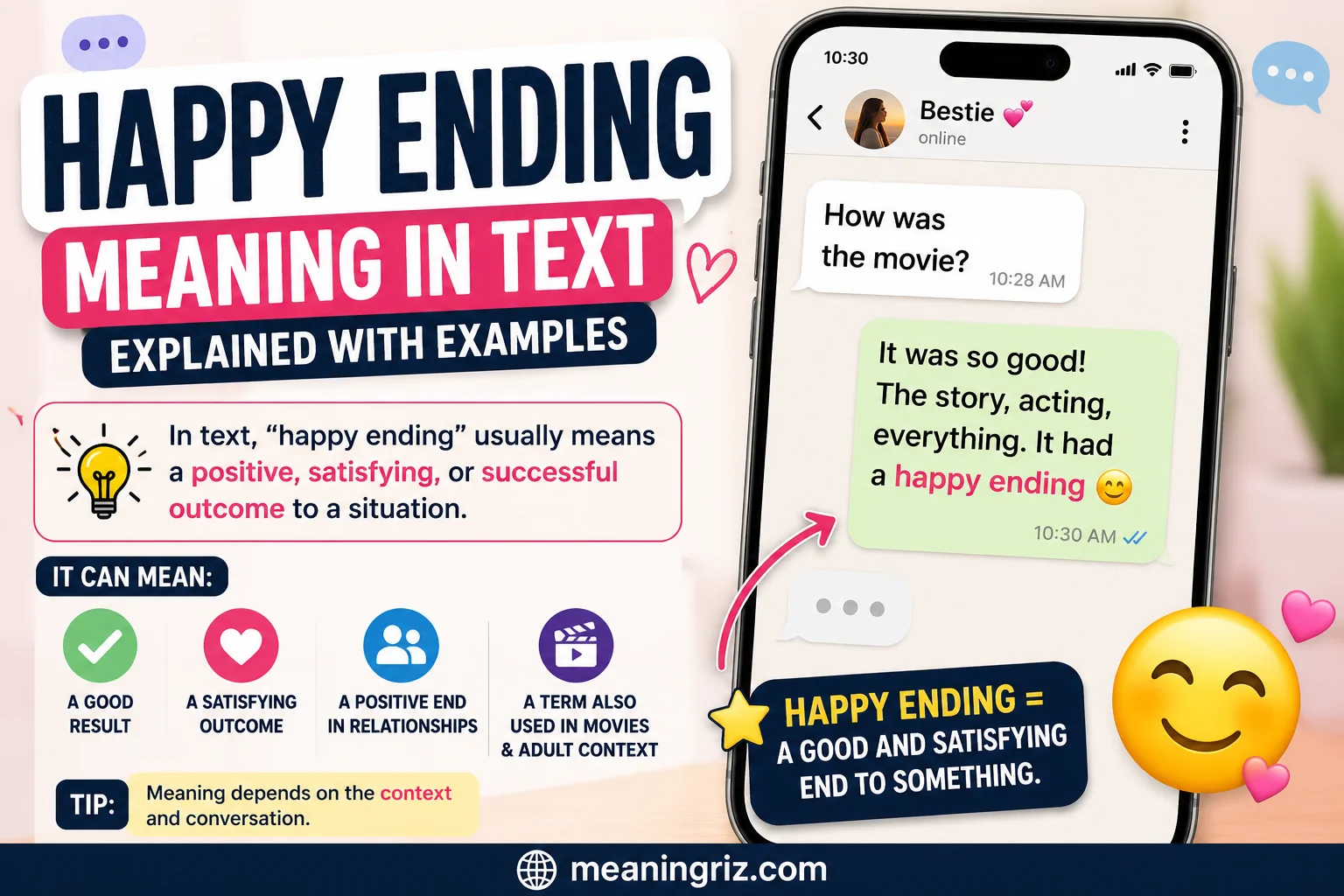 happy ending meaning in text