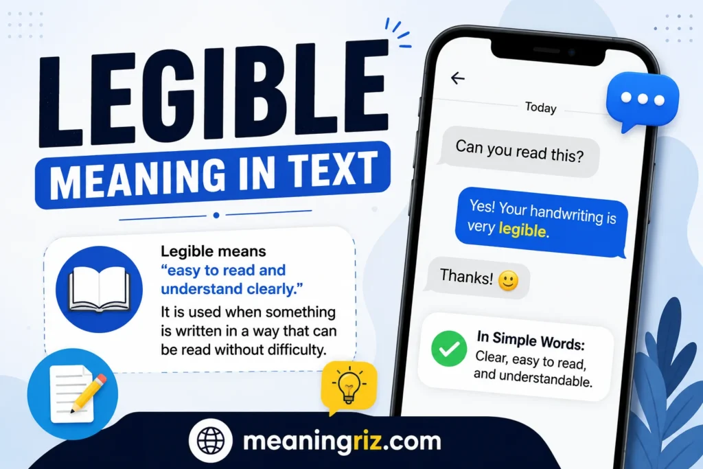legible meaning in text
