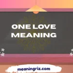 one love meaning