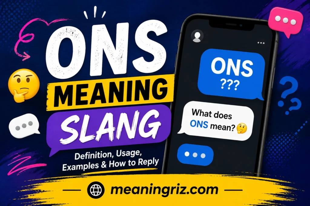 ons meaning slang