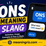ons meaning slang