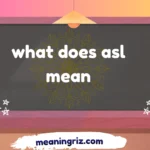 what does asl mean